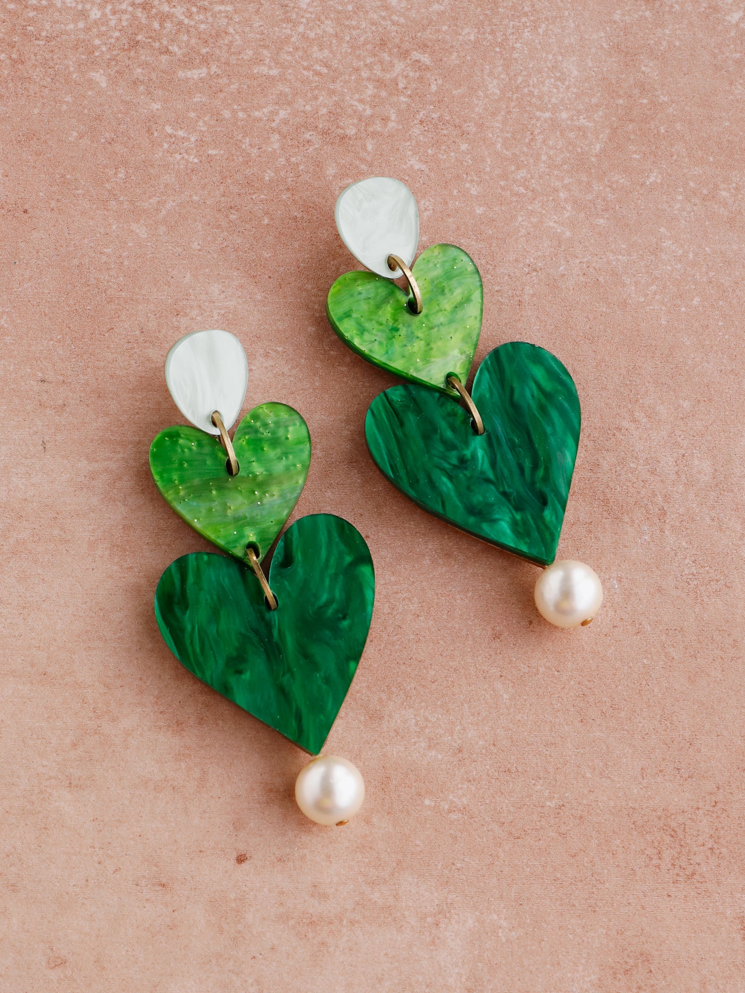 Stevie Earrings in Moss