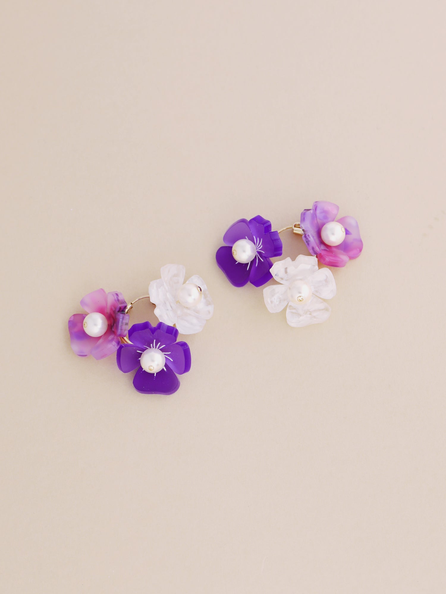 Violet Meadow Hoops in Violet
